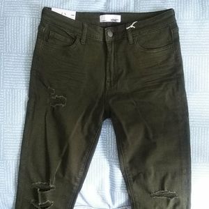 Grunge style Green Jeans